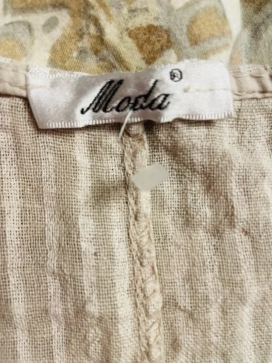 Moda Cream & Beige Textured Tunic - Picture 7 of 8
